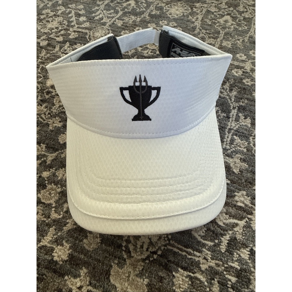 Ahead Performance Women's White Golf Visor, Trident Cup, Logo Whistling Straits